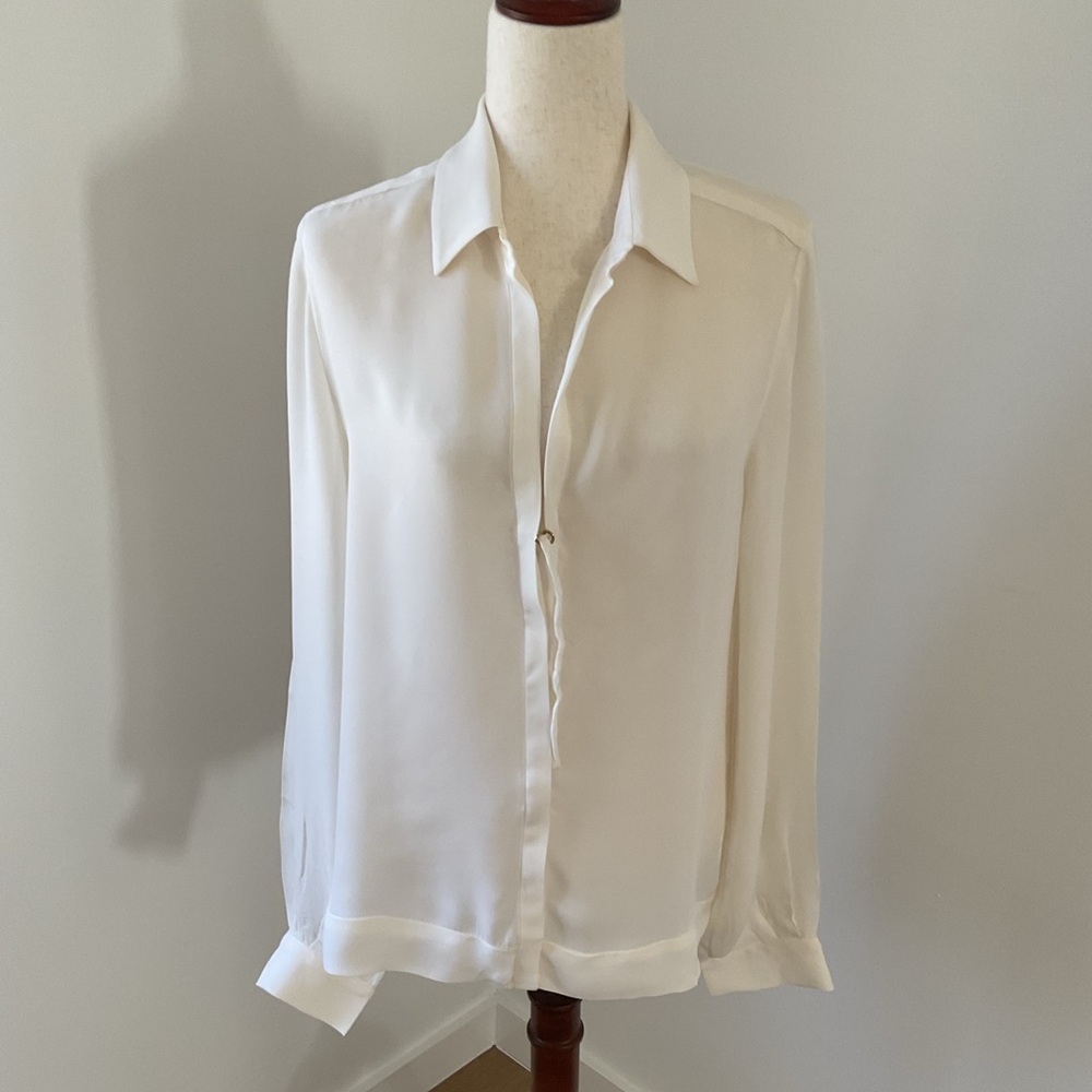 A.L.C. Long Sleeve Silk Blouse Size M